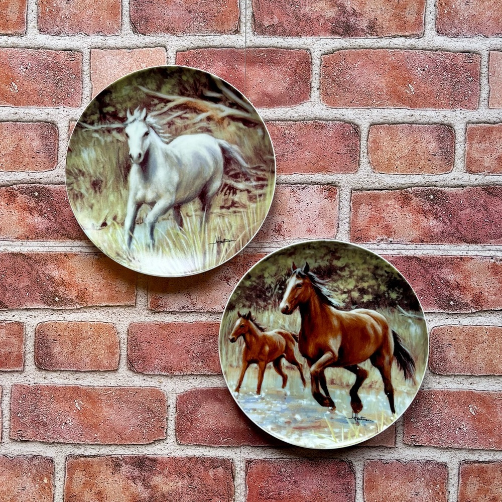 Horse Plate Art Wall Decor Set